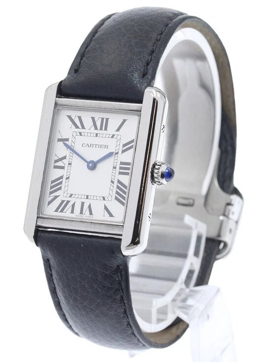 CARTIER Tank solo SM WSTA0030 Silver Dial Quartz Ladies Watch_934107 main image 7